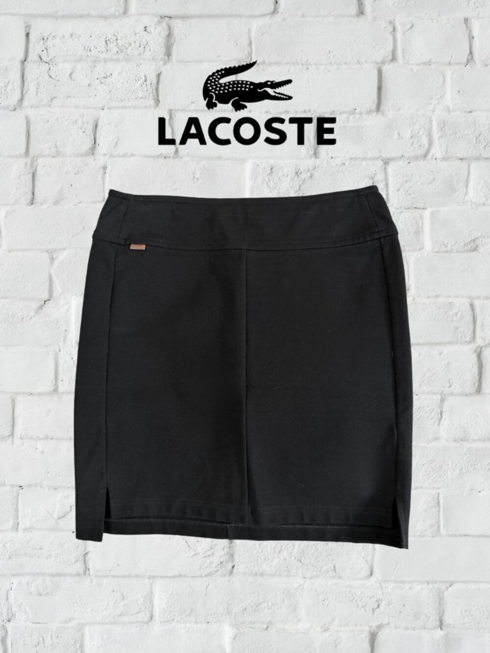 Lacoste Black Stretch Mini Skirt Size FR 38 (US 6/8)